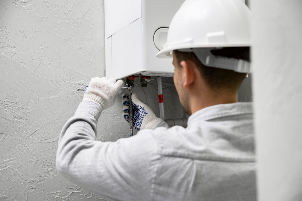 Técnico realizando ajustes en un cuadro eléctrico, destacando trabajos especializados en instalaciones eléctricas.