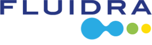 Logotipo parcial de Fluidra, líder mundial en soluciones para piscinas y wellness.