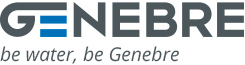 Logotipo de Genebre, empresa especializada en válvulas y accesorios para instalaciones de agua y gas.
