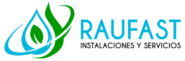 Logotipo de Raufast Instalaciones, empresa de Zaragoza especializada en fontanería y climatización.